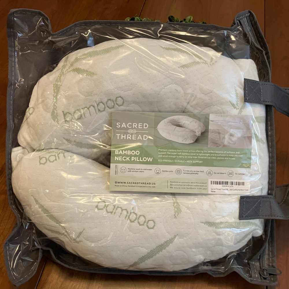 NWT Sacred Thread bamboo neck pillow